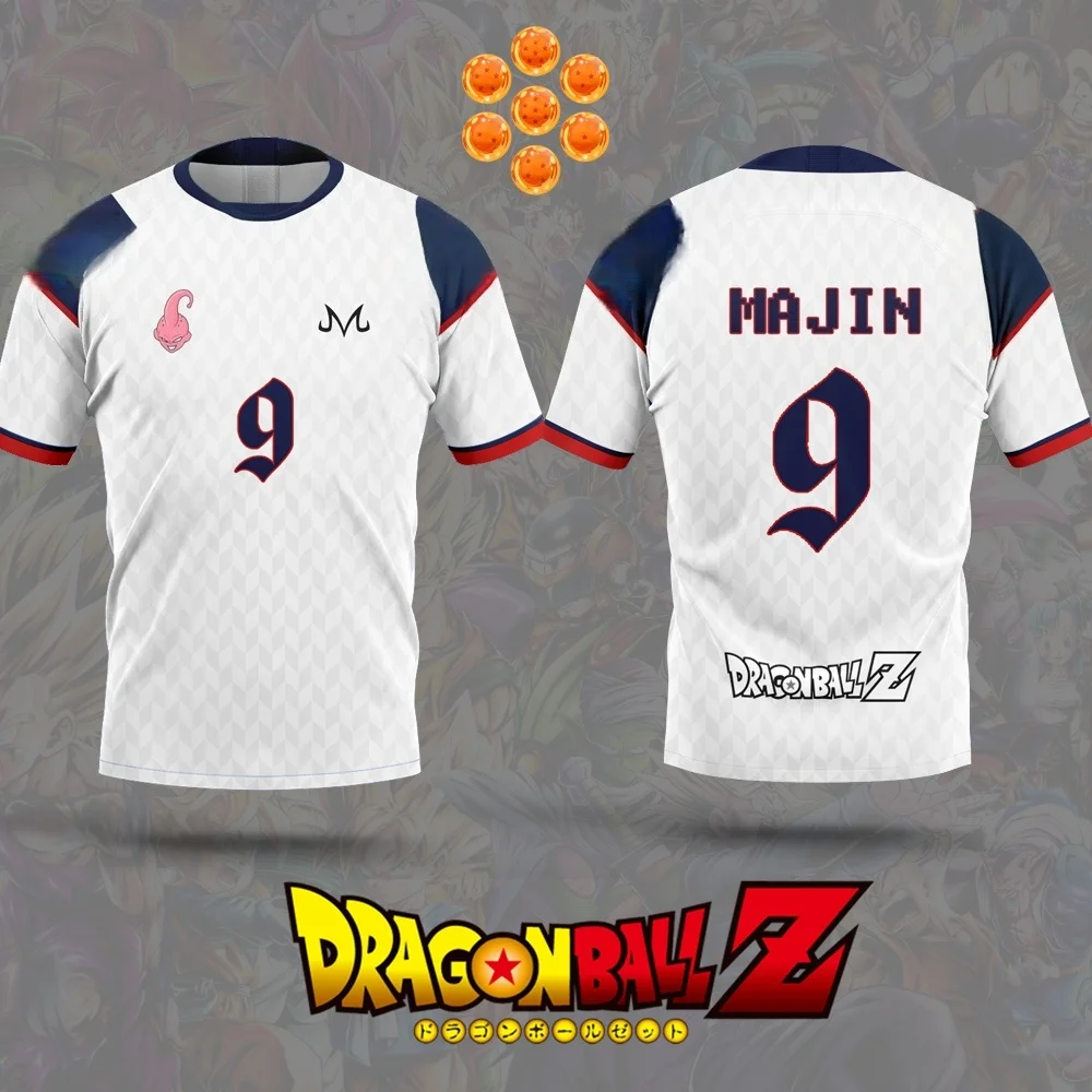 

Summer 2026 Dragon Ball Majin Buu 9 Football-themed 3D Printed Breathable Quick-drying T-shirt for Adults and Children
