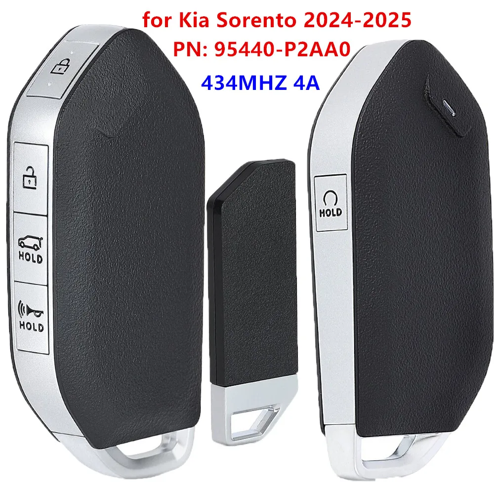 

KEYECU Replacement Smart Remote Key FOB 5Button 433MHZ 4A Chip for Kia Sorento 2024-2025 95440-P2AA0