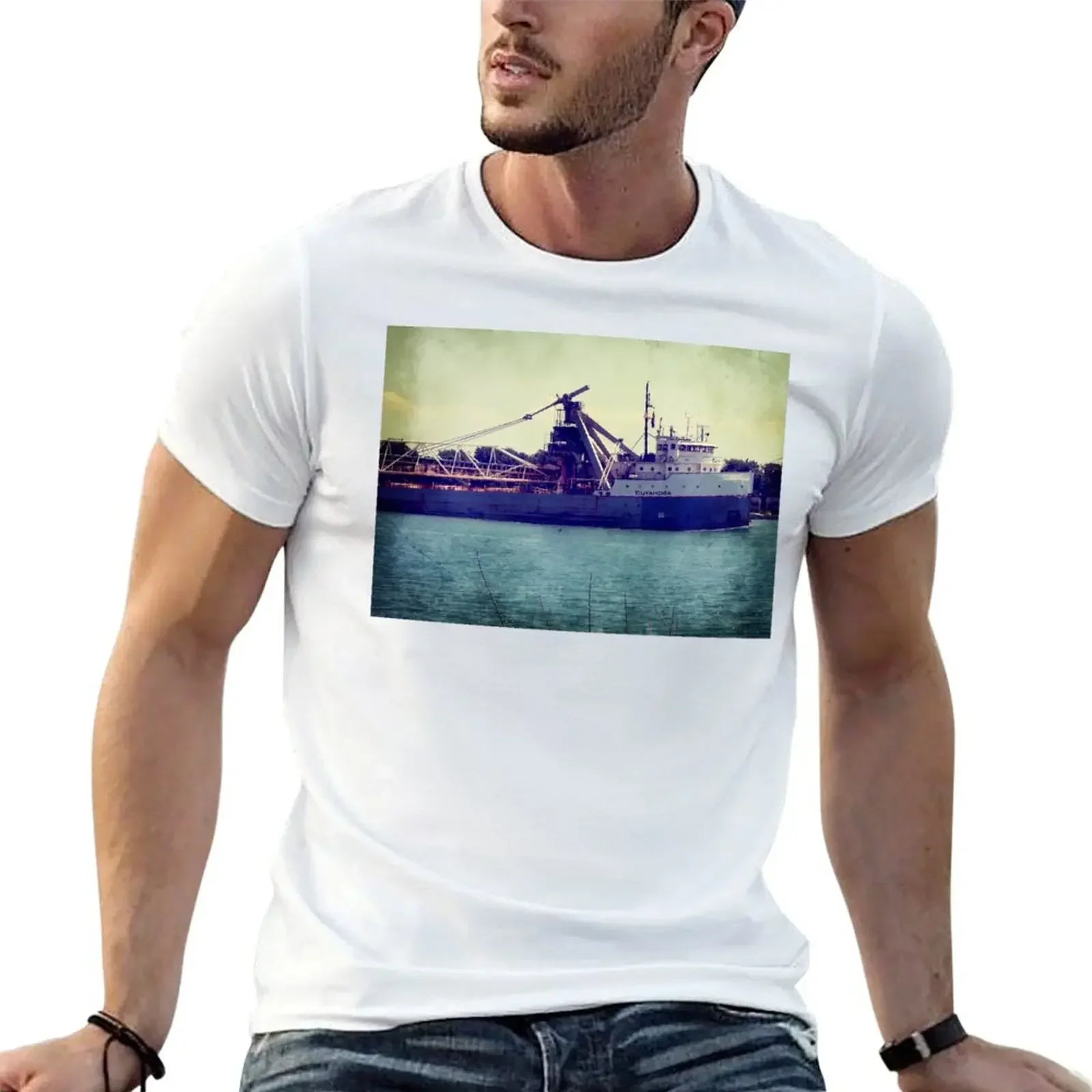 

Great Lakes Freighter T-Shirt aesthetic clothes oversized t shirt oversizeds mens graphic t-shirts big and tall