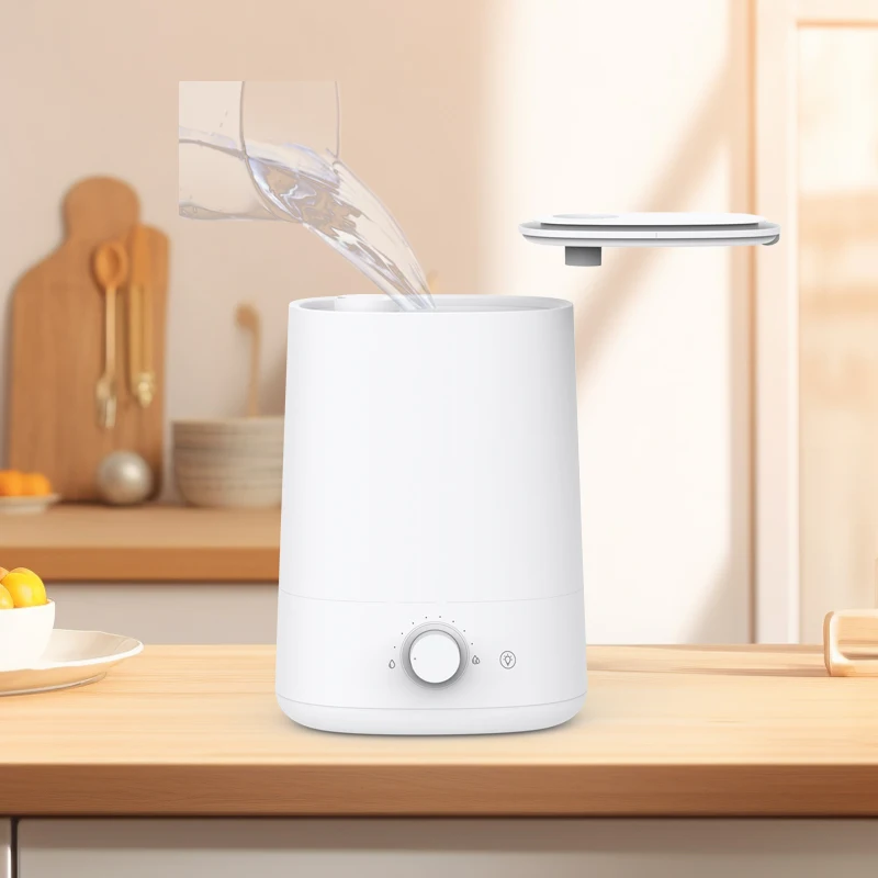 Ultrasonic Home Humidifier 26W Rated Power 4.5L Large Tank Single Color Soft Night Light Quiet Mist Humidifier for Bedroom
