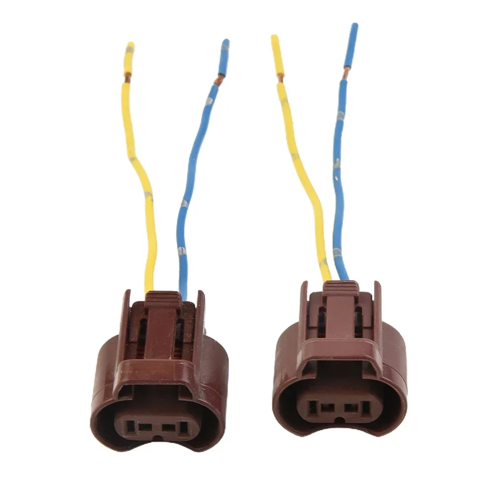 2Pcs Wire Pigtail Female U 9006 HB4 Two Harness Fog Light Socket Connector Lamp Bulb 14 Gauge Wire Plastic Plug And Copper Wire