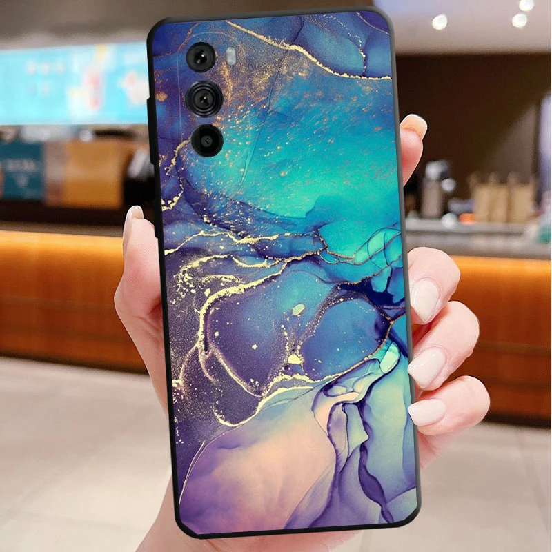 

Phone Case For Motorola Edge 50 40 Pro 60 50 40 30 Ultra Neo Fusion Moto G85 G72 G53 G54 G84 G13 G32 Blue Greem Marble
