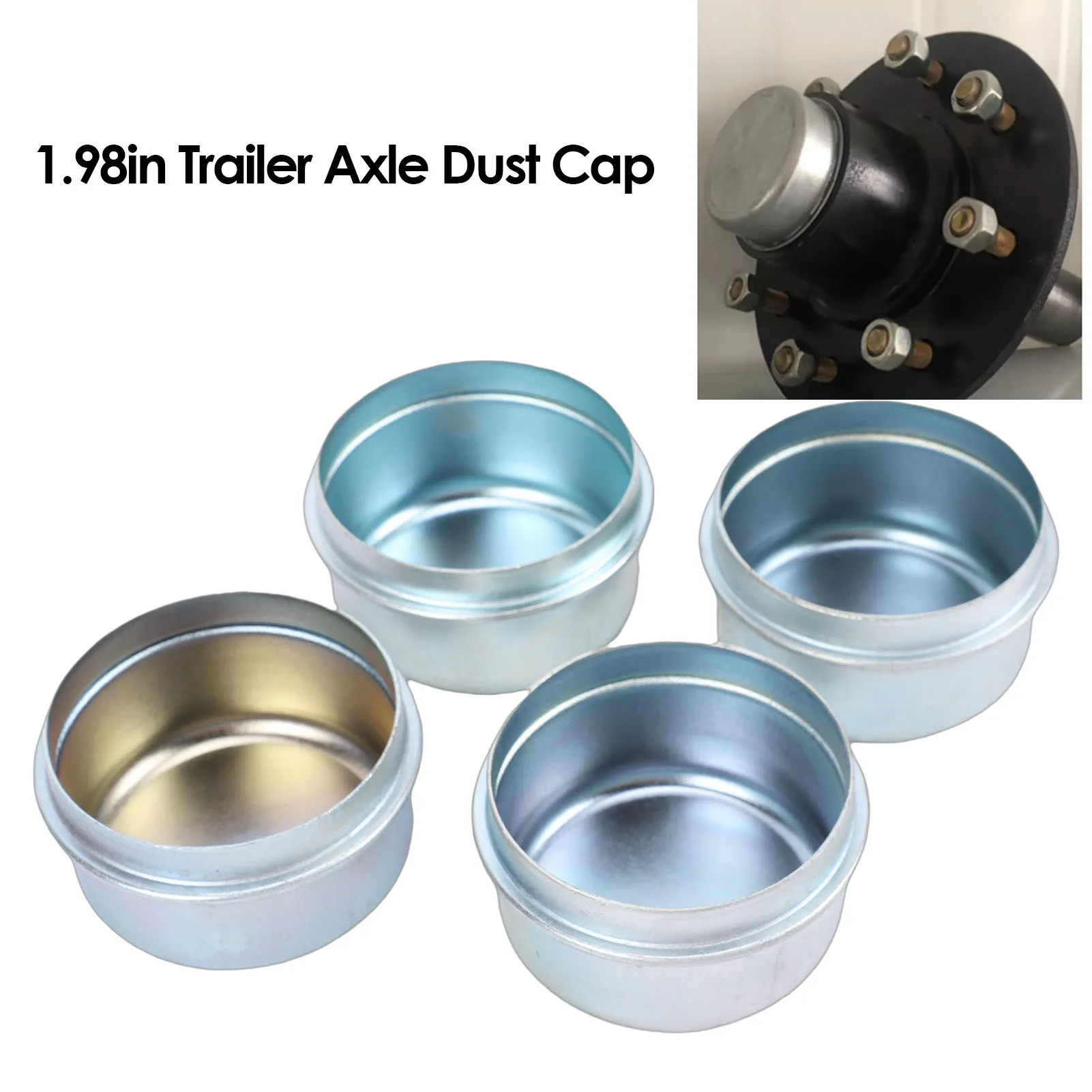 

4pcs 1.98in Trailer Axle Dust Cap 539102535 Lawn Mower Dust Cap Grease Cover Replacement for Dexter EZ Lube 2000 to 3500 Lbs