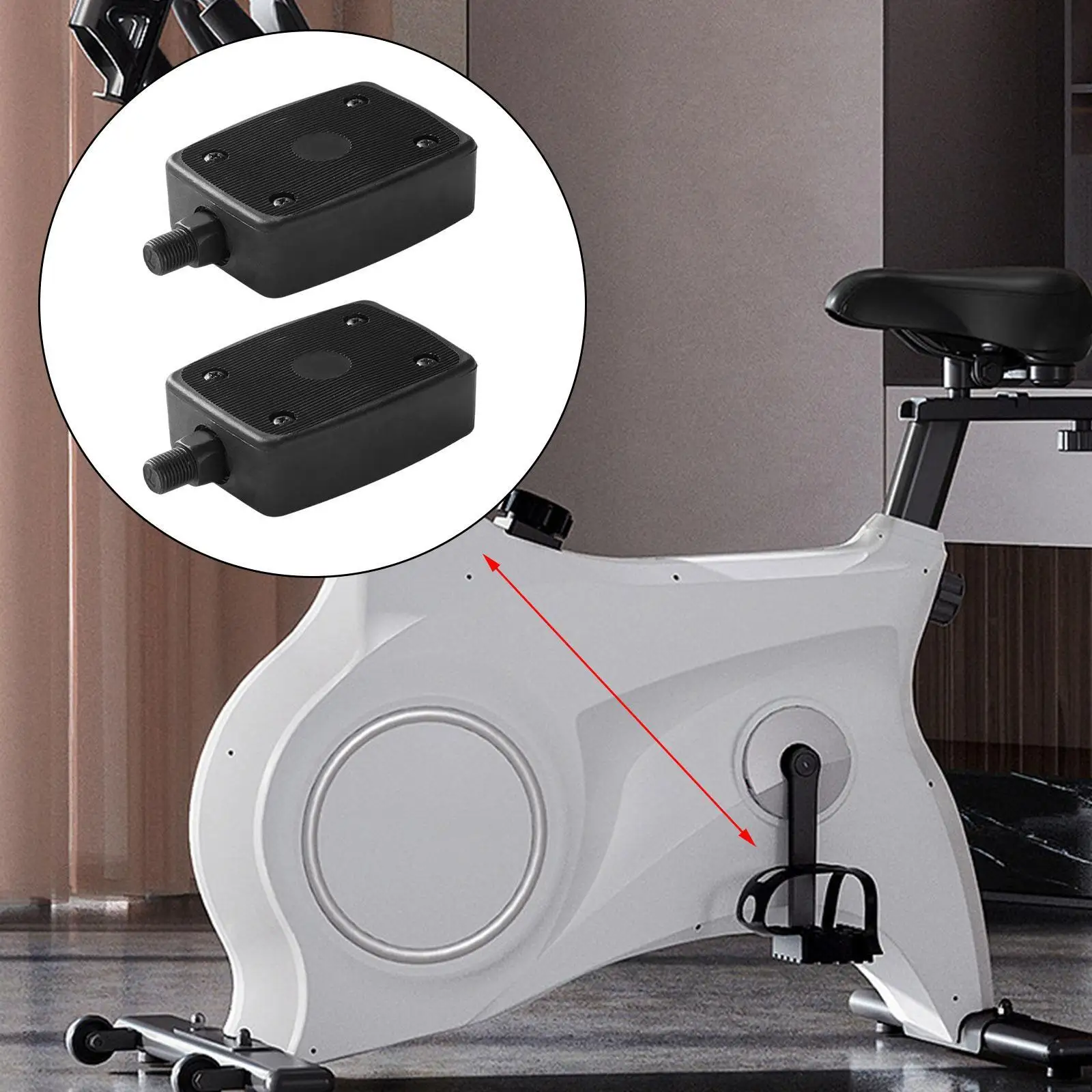 Exercise Bike Pedal Cycling Parts 1 2   Indoor Fitness Equipment Accessories No Strap