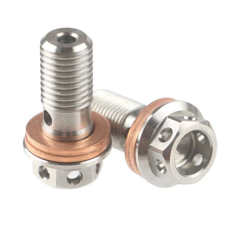 Universal CNC M10*22 Thread Pitch 1.0/1.25mm Motorcycle Brake Calipers Screw Hydraulic Brake Master Cylinder Oil Hose Banjo Bolt