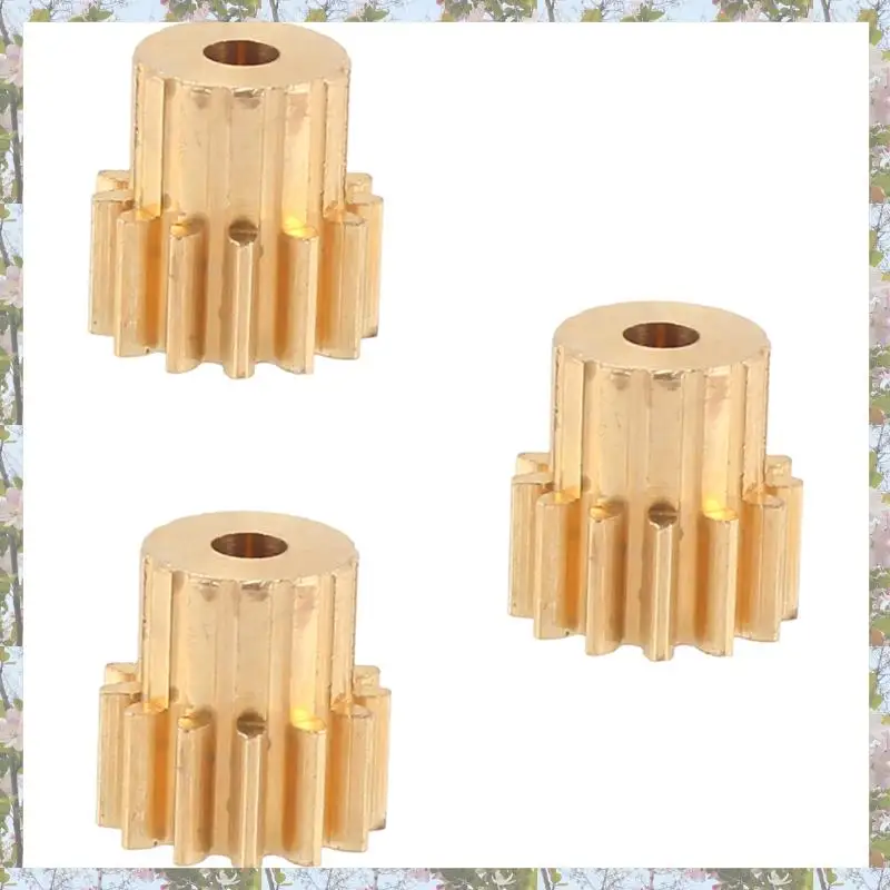 T84C-3PCS 3.175mm eixo pinhão de bronze engrenagem do motor 32dp 48dp 64dp m0.8 para 1/10 1/8 rc carro 3650 3660 peças de reposição 13t