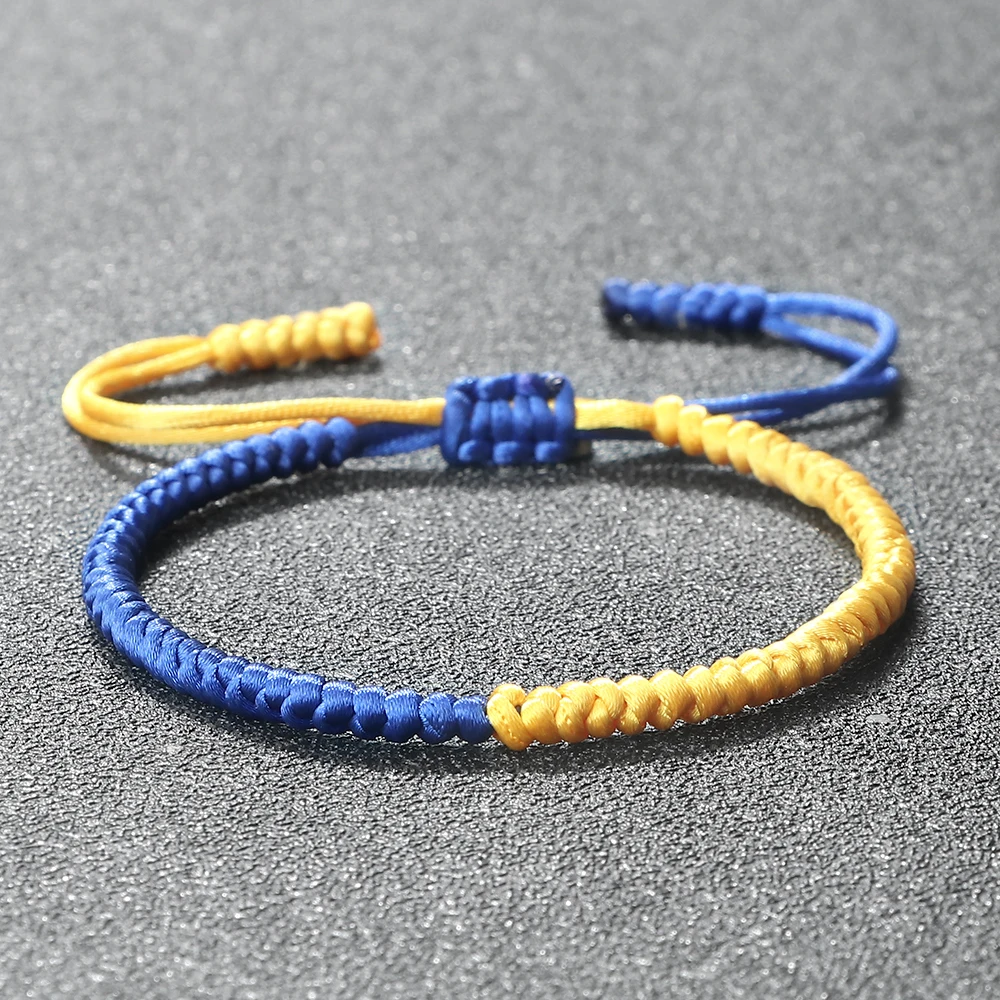 National Flag Bracelet Handmade Russia Germany Ukraine Charm Woven Waterproof Thread Rope Bracelet for Women Men Fashion Jewelry