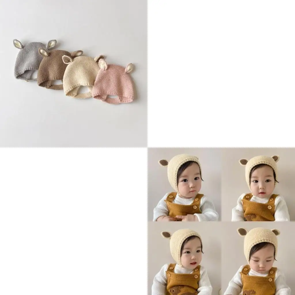 

Капот-шапка Photography Prop Шляпа теплые ушные шляпы для мальчика для мальчика 3-24 месяца 4xbc