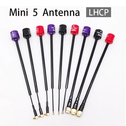 5.8G Lollipop 5 LHCP Antenna High Gain 2.8Dbi SMA/UFL(IPEX)/MMCX Length 150mm for RC FPV Racing Drone DJI Unit Transmitter Part