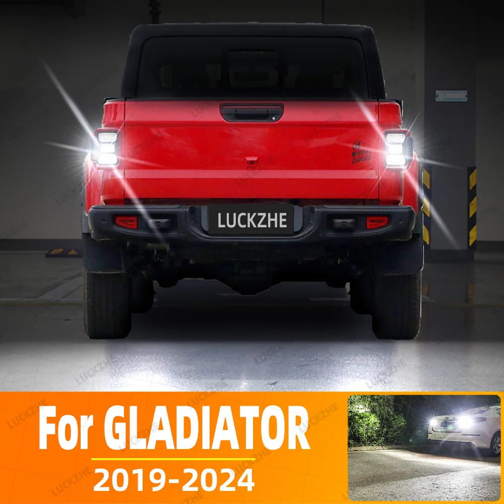 2pcs Led Reverse Light For Jeep GLADIATOR 2 Car Backup Back Up Lamp 2019 2021 2022 2023 2024