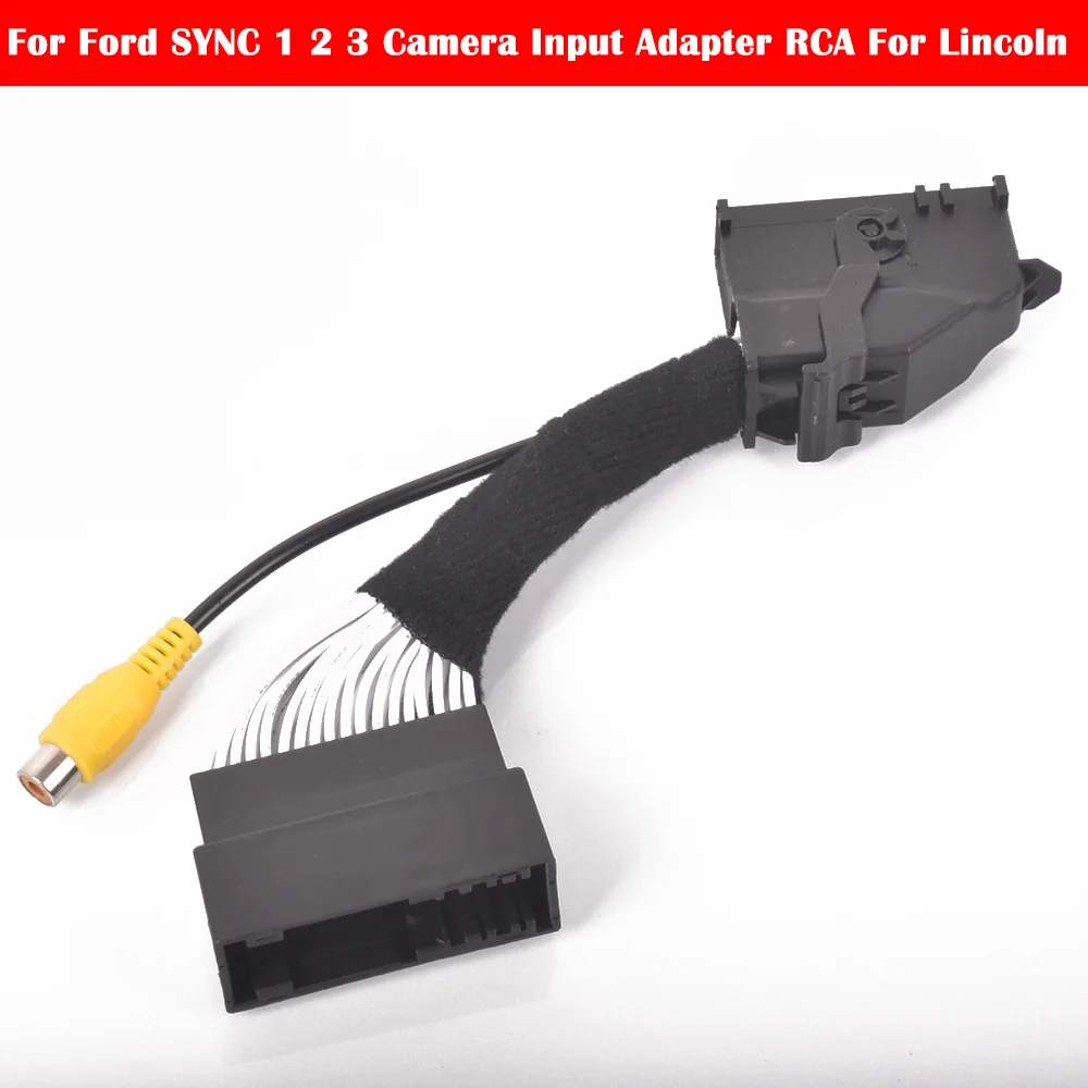 Car Navigation System Reversing Rear View Camera Adapter Cables Harness For Ford SYNC 1 2 3 Camera Input Adapter RCA For Lincoln
