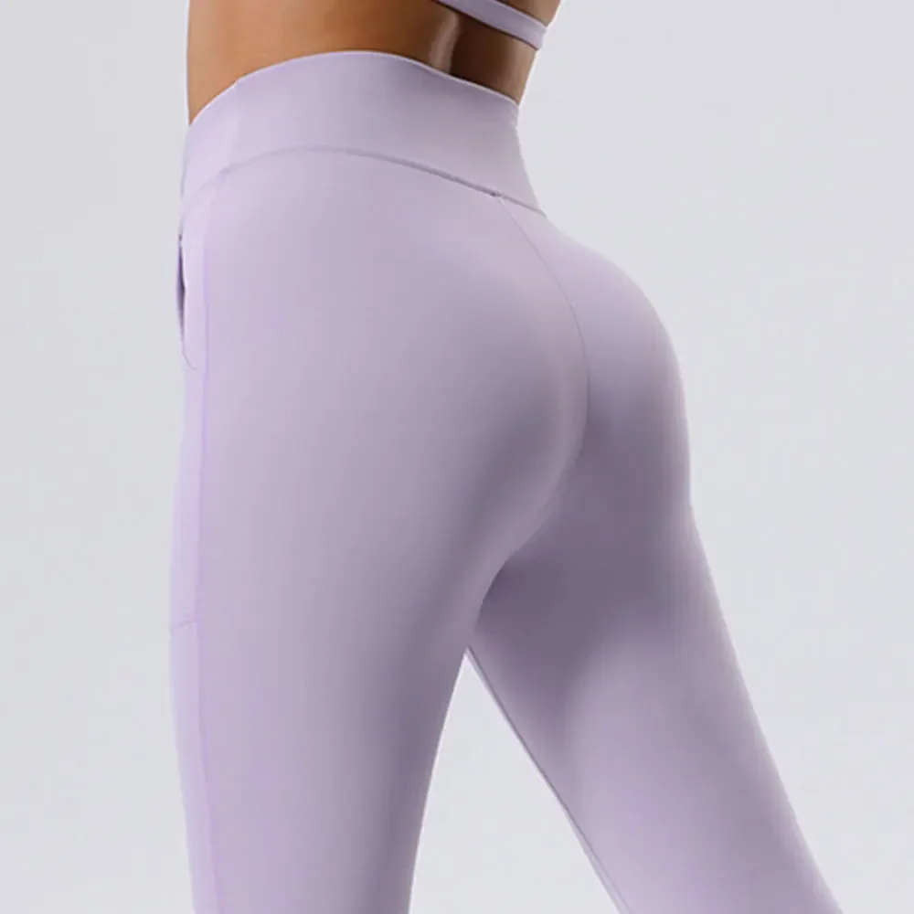 Women Gym Tights Yoga Pants Pocket Sports Clothes Stretchy High Waist Athletic Push Up Fitness Workout Leggings Activewear Pants