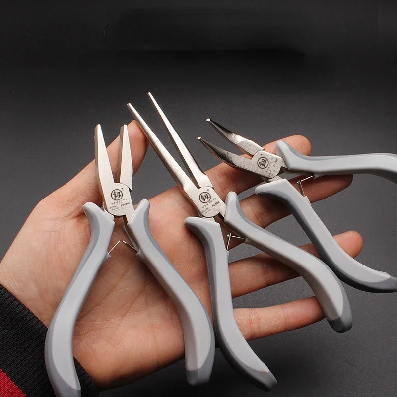 5 Inch Mini Pointed Nose Pliers Multifunctional Manual Pliers DIY Jewelry Round Nose Pliers Small Oblique Mouth