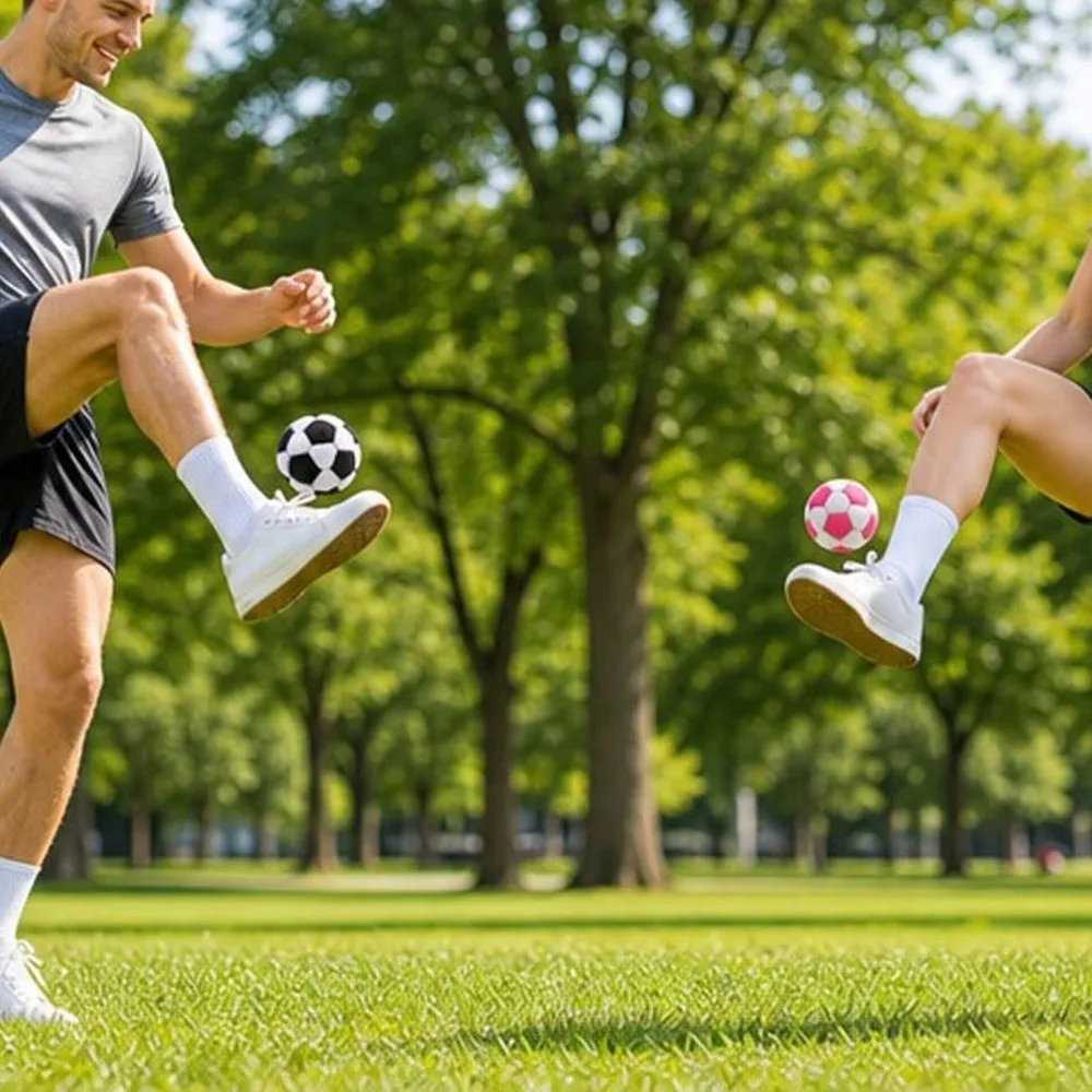 New Football Sandbag Foot Training Handmade Footbag Juggling Balls for Adults Multicolor Stitched Soccer Style Kick Ball