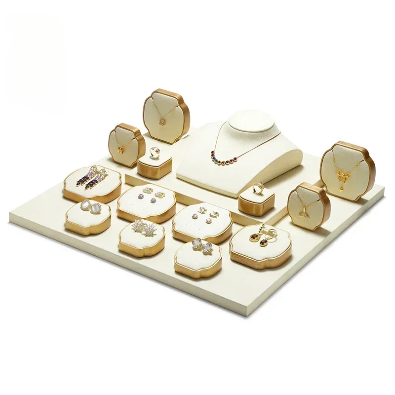 حامل عرض عداد المجوهرات، دعائم عرض المجوهرات العمودية، الخواتم، الأقراط، القلائد، الأساور، رف التخزين