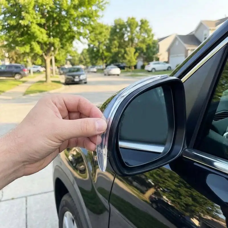 2/4Pcs Car Door Anti-collision Strip Mirror Door Border Collision Scraping Corner Guard Silicone Protective Anti-scratch Sticker
