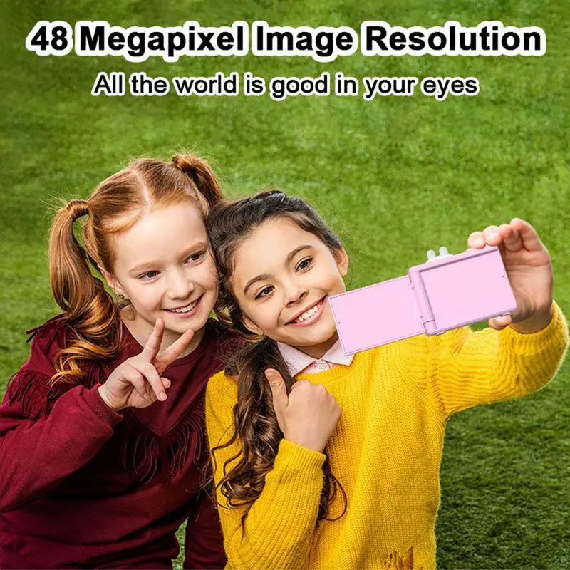 Cámara Digital para niños pequeños, cámara de vídeo HD para niños, diseño de cubierta volteante, juguetes educativos multifuncionales al aire libre para viajes