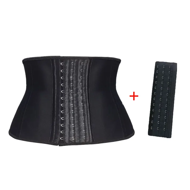 22cm Short 3 Layers Latex Waist Trainer Corset 9 Steel Bones Shapewear Body Shapers Women Corset Slimming Belt Waist Shaper 9052