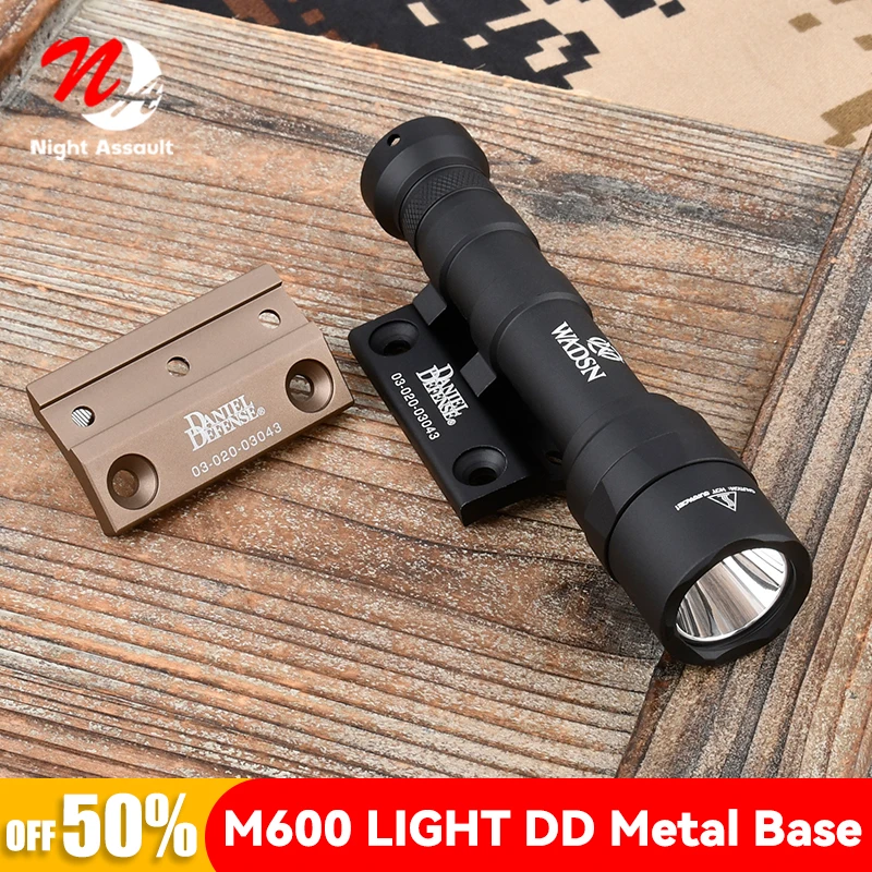 

Tactical DD SMR Mlok Keymod Metal Base Fit Surefir M300 M600 Flashlight Weapon Hunting Scout Light Offset Side Mount Accessories