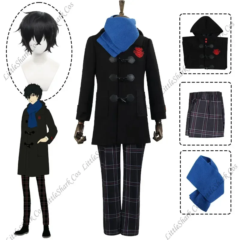 

Game P5 Amamiya Ren Cosplay Costume P5 Cosplay Winter Outfits Halloween Carnival Party Role Play Uniform for Men