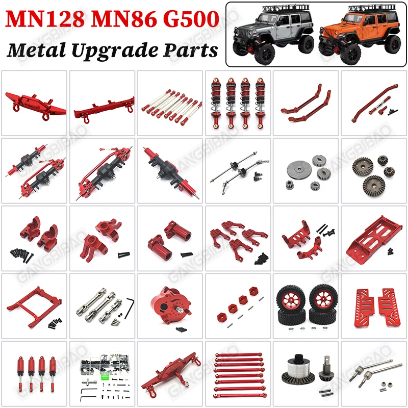 

MN128 MN86 G500 RC Toy Car Metal Upgrade Parts Shock Absorber Motor Tire Gear Steering Cup ESC Drive Shaft Gearbox Servo Motor
