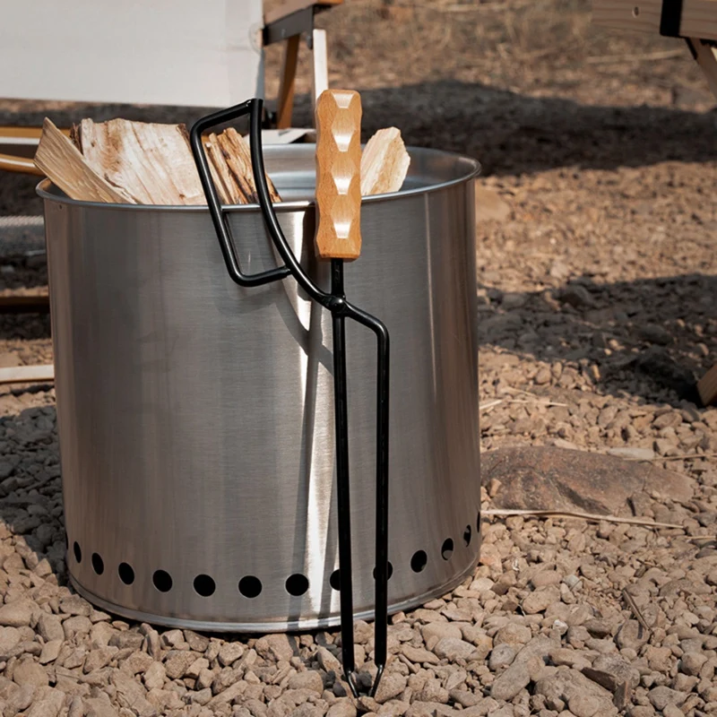 ملقط النار للشواء، حريق الشتاء، أداة منتقي الكرز الفحمي، لعبة البوكر الناري للتخييم