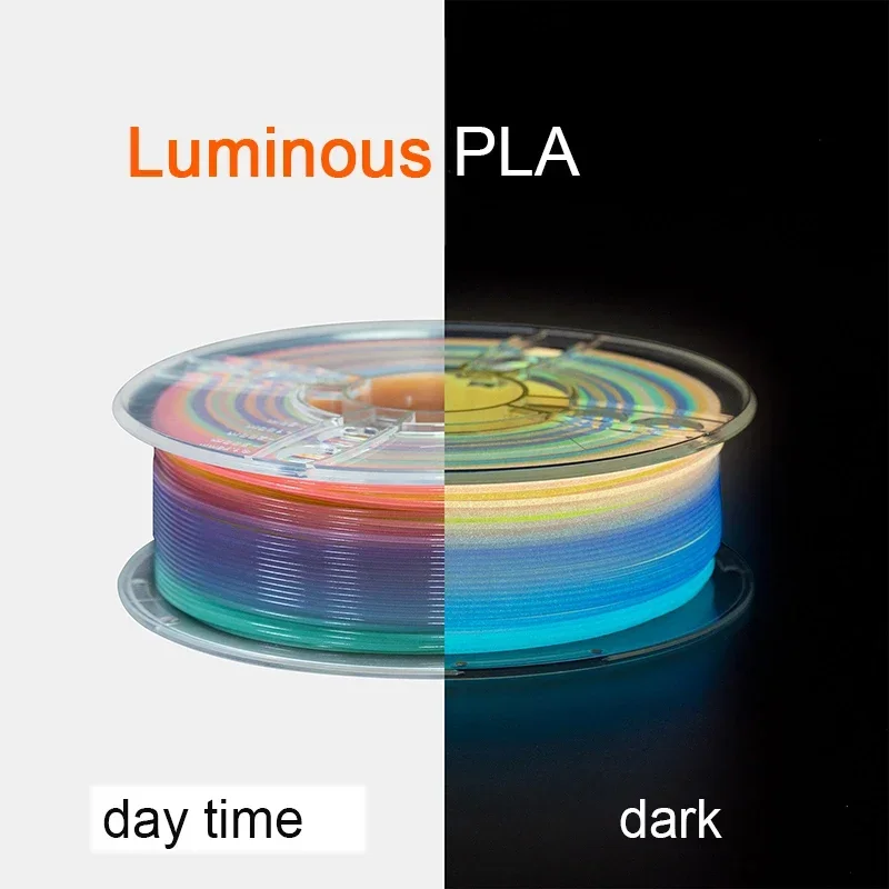 

1.75mm Glows In The Dark PLA Noctilucent Filament Sublimation Plastic 3D Printer Material Glowing Rainbow Firefly Green Filament