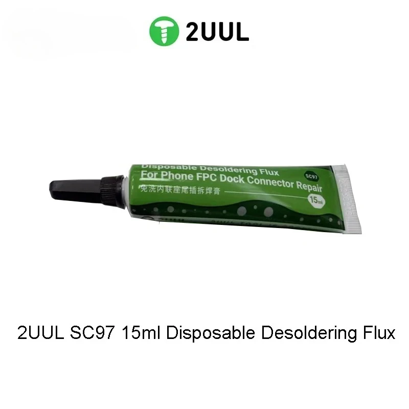 2UUL SC97 15ml Disposable Desoldering Flux For Mobile Phone FPC Insert and Remove Solder Paste From The Inner Socket Tail