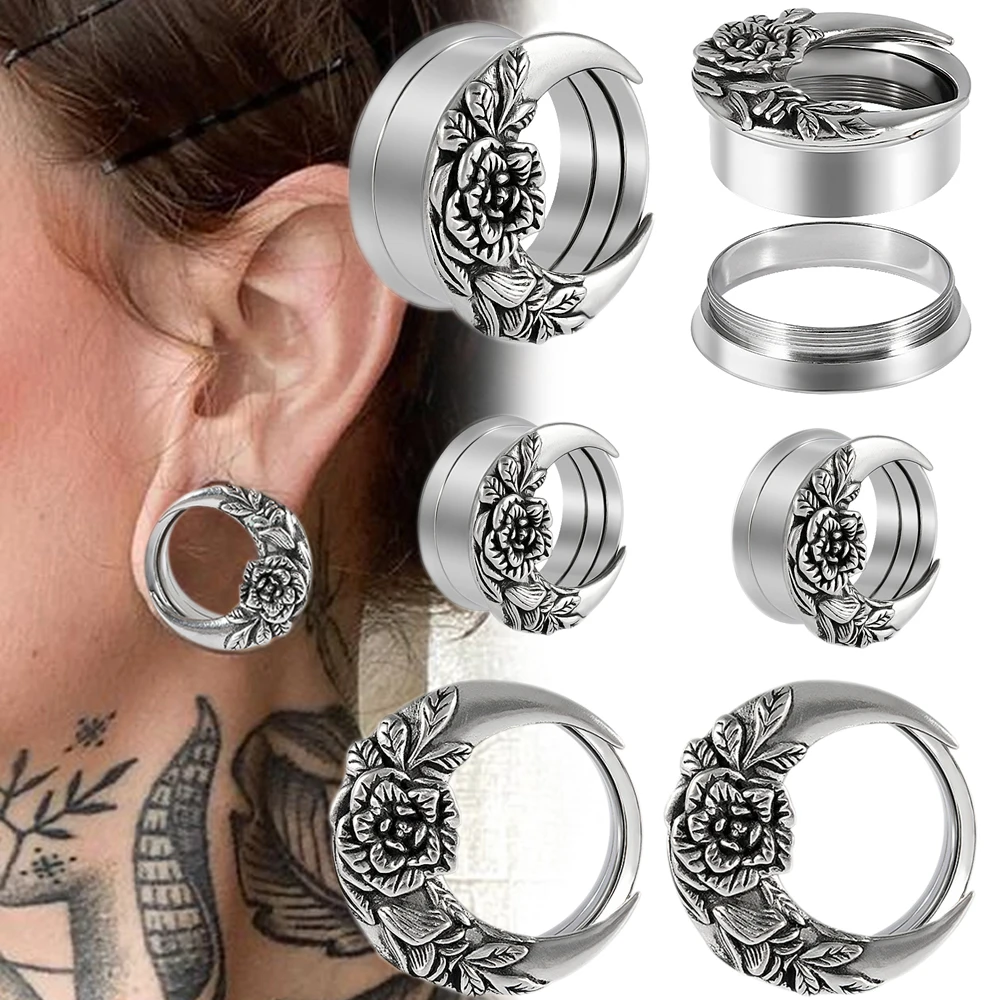 Body Jewelry Gauges - 2-1 SZT. 8-25mm Stal Nierdzewna Okrągłe