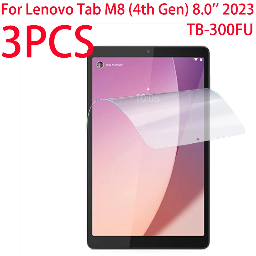 

3 Packs PET Soft Film Screen Protector For Lenovo Tab M8 (4th Gen) 8.0 inch 2023 Tablet Protective Film For Tab M8 4th TB-300FU