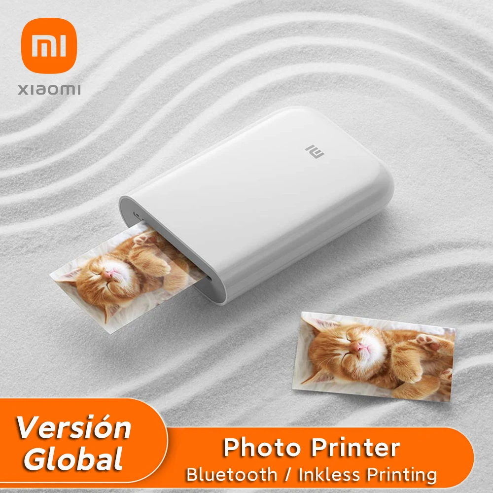 Xiaomi Mi Portable Photo Printer Bluetooth 5.0 Thermal Label Printer Multifunction Mijia AR Pocket Printer for Smartphone Tablet