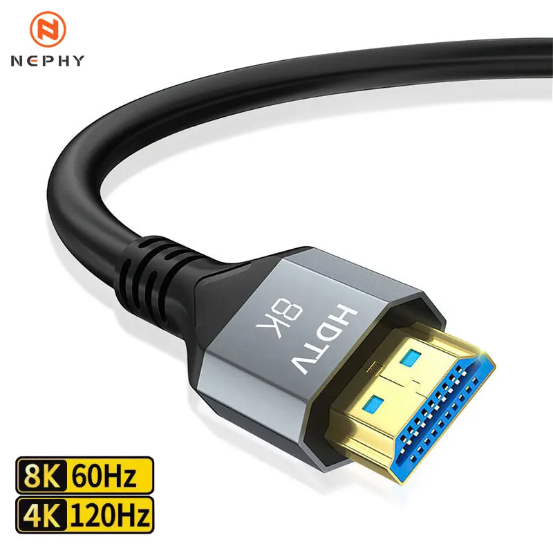 HDMI 2.1 Cable HDMI Cord 8K 60Hz 4K 120Hz 48Gbps EARC ARC HDCP Ultra High Speed HDR for HD TV Laptop Projector PS4 PS5 1M 5M 10M