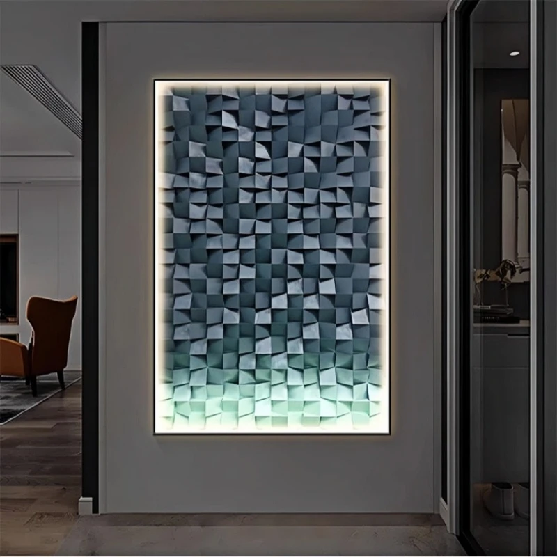 Modern LED Wall Lamp For Entrance Decoration Luxury Corridor  Floor Hanging Painting Abstract Light Home Living Room Mural Light