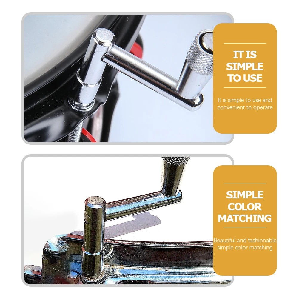 

3pcs Key Wrench Set Durable Metal Tuning for Sets Compact Lug Wrench Tools Portable Steel Drum Keys Drum Set Keys