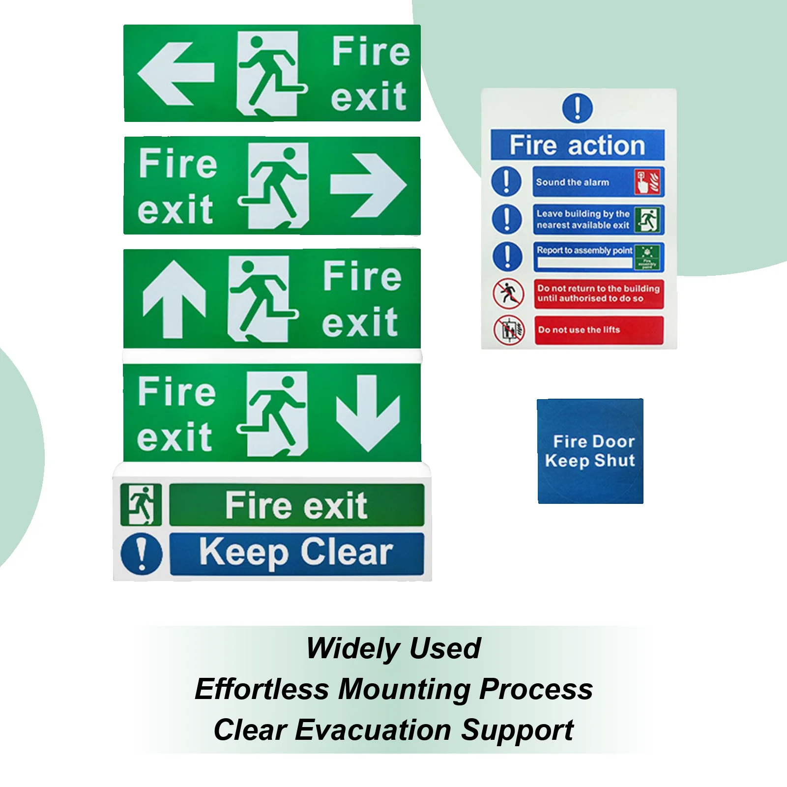 

Знак выхода, знак пожарной уведомлений, 7-секционная наклейка, устойчивая к выцветанию, наклейка для выживания, для промышленных уличных дверей, для мужчин, женщин, пожилых детей