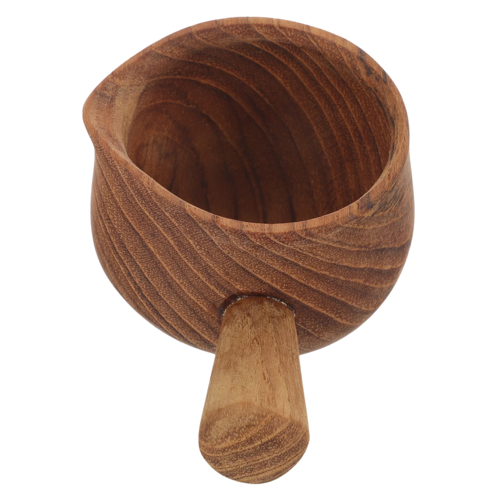 

Wooden Milk Cup Syrup Handle Espresso Pot Water Pitcher Sauce Containers Dipping Jug