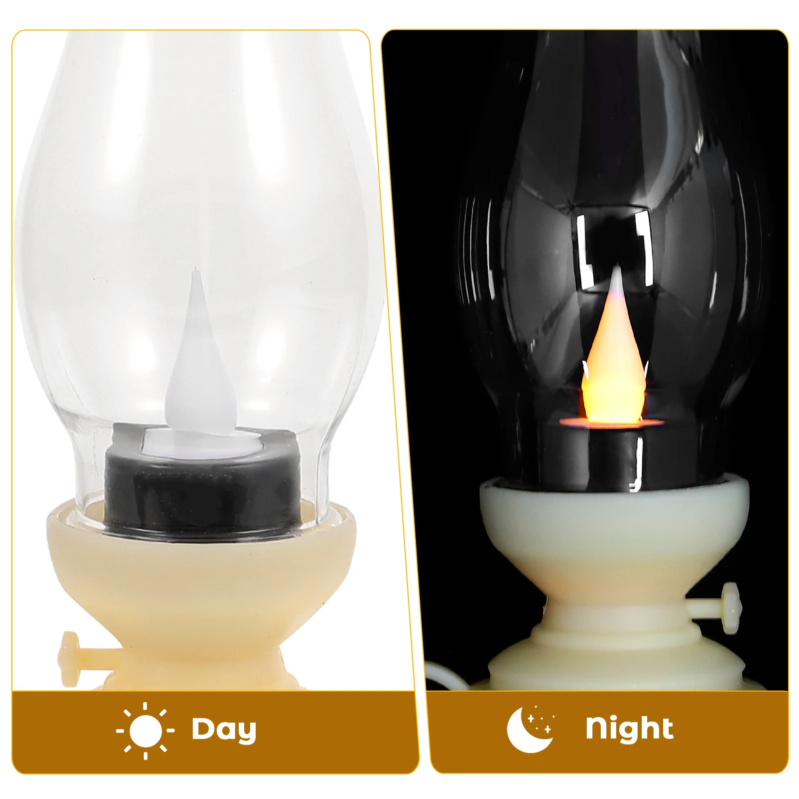 

Electronic Lamp LED Vintage Lantern C Light Gold Night Plastic Outdoor Emergency Retro nament Home Decor Flameless