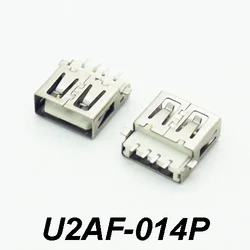10pcs/lot USB Connector 2.0 Femle Jack Charging Inferenc USB Connector Female 4P 180 Degree FLAT Mouth PCB Board Sink SMT
