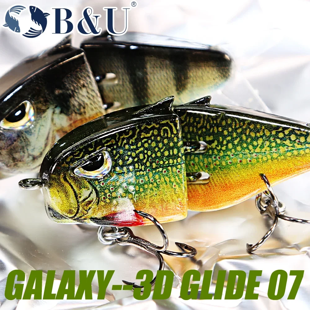 B & u isca de pesca de afundamento lento 55mm jerkbait nadar glide duro isca longa fundição dura isca artificial para pique baixo truta