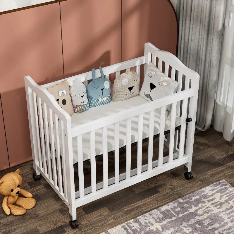 Multifunctional Solid Wood Crib Pine Crib Cradle Splicing Bed Exported To The United States and Europe