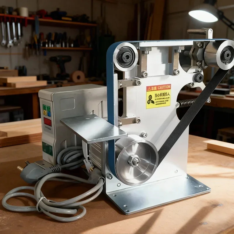 

Brushless Electric Belt Sander Knife Sharpener Fixed Angle V-Type Grinding Machine Metal Polisher for Sharpening Finishing Work