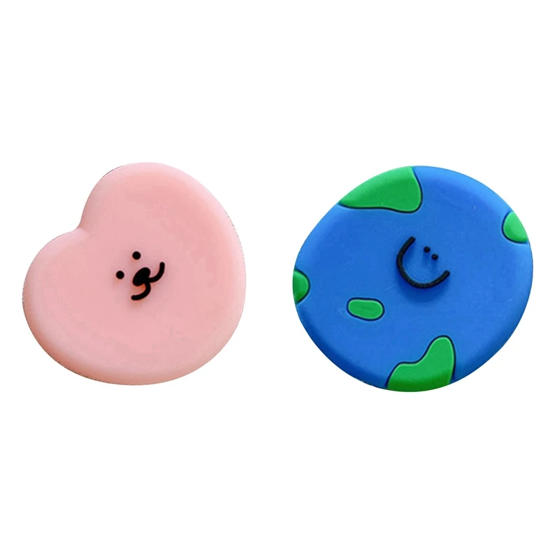 2PCS Cute Cable Protection Bites Cartoon Organizer Charging Cable Winder Cord Holder Data Line Management, Love & Earth