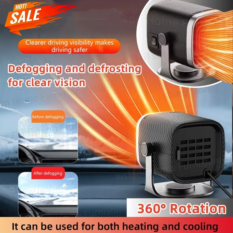 2026 Car Home Heater 12V/24V Electric Cooling Heating Fan Electric Heater Fan Windshield Demister Defroster HOME Sup Heater