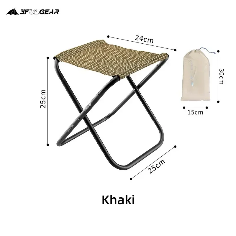 3F UL Gear Outdoor Camping Ultralight Folding Chair Portable Picnic Fishing Sketching Stool Aluminum Alloy Bracket Chair