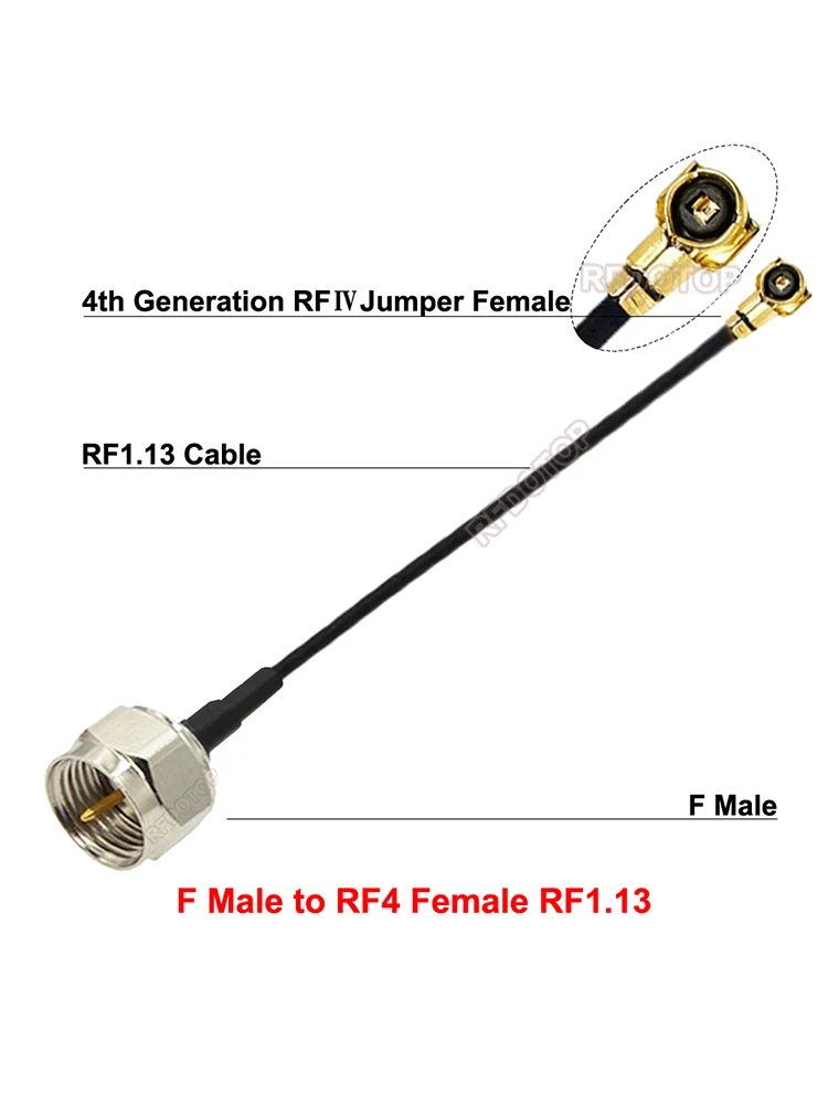 2PCS F Type Male Connector to uFL/IPX4/MHF4 Female RF1.13 Cable Pigtail Wifi 3G Antenna Extension Cord Wire IPX-F RF Ⅳ Jumper