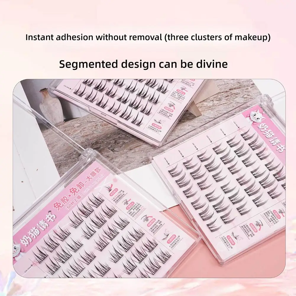 ขนตาปลอมแบบติดเอง ไม่ต้องใช้กาว ขนาดใหญ่ ใช้ซ้ำได้ สำหรับแต่งหน้า ขนตา 3 มิติ แบบนุ่มเหมือนขนมิงค์