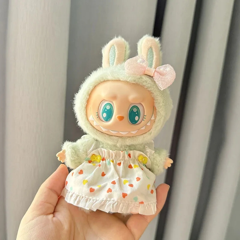 Plush Doll\'S Clothes Outfit Accessories For Korea Kpop Exo Labubu v1 v2 Idol Dolls siting party Candy plaid skirt Clothing Gift