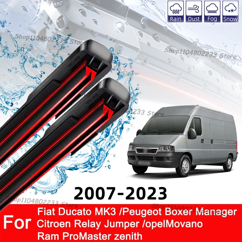 Limpiaparabrisas para coche, 2 uds., adecuado para Fiat Ducato Mk3 Peugeot Boxer Manager Citroen Relay Jumper 2007-2023
