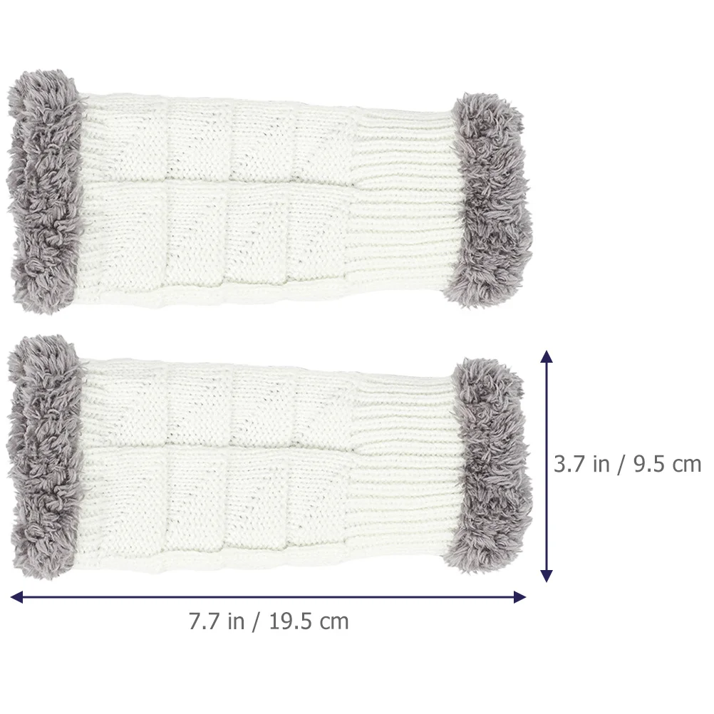 

1Pair Winter Female Gloves Open Finger Warm Keeping Half-Finger Knitted Arm Sleeves Comfortable Skin-Friendly Outdoor Gloves