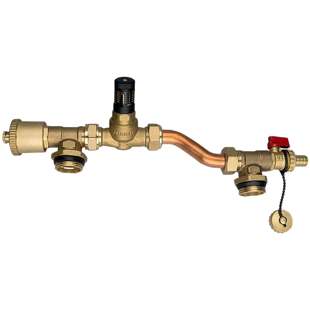 Auto Venting Adjustable Differential Pressure Valve in Copper for Radiant For Floor Heating Systems Connection